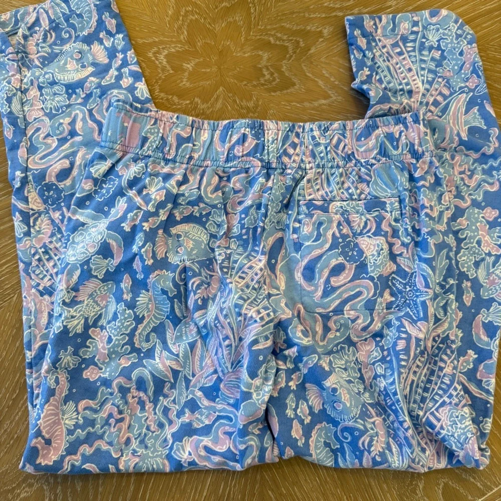 Lilly Pulitzer Emora Knit Pants Size XS in Boca Blue Sea What - Picture 5 of 7